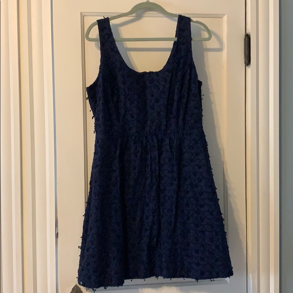 Linen navy vineyard vines fit and flare dress
